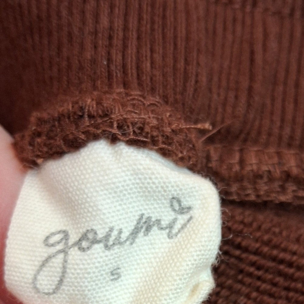 Goumi Womens Size S Organic Cotton French Terry Brown Sweatpants - Picture 4 of 6